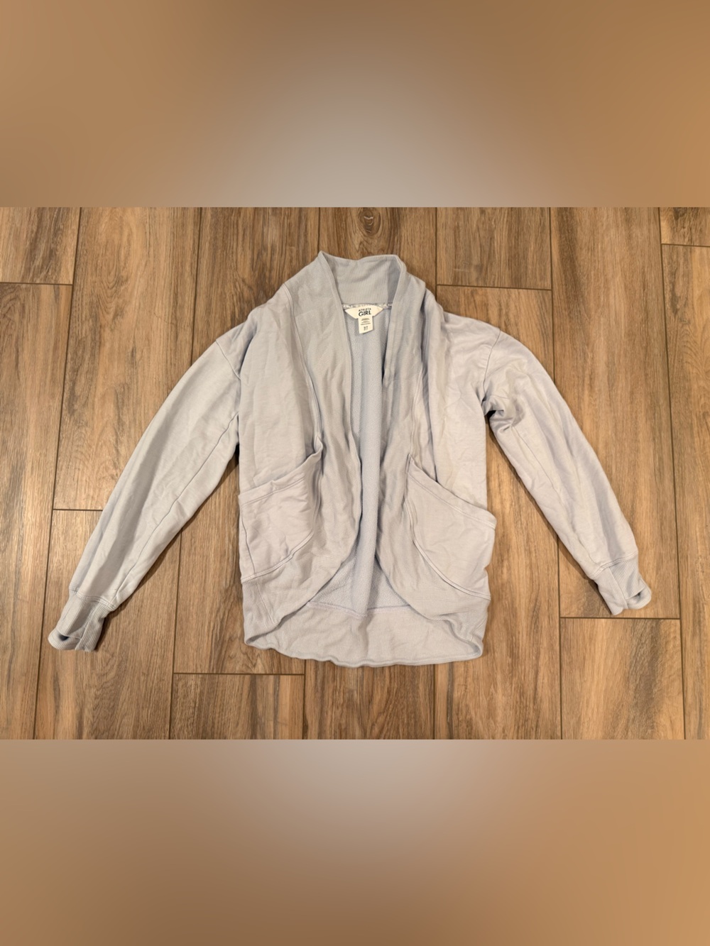 Athleta Girl Light Blue Open-Front Cardigan